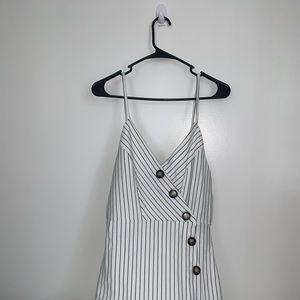 White and black striped dress for sale!